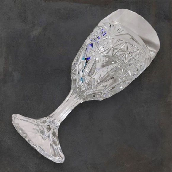 Crystal‎ D'Adriana Luna Set of 4 Clear Wine Water Glass Goblet Stemware 5.75" - Picture 6 of 7